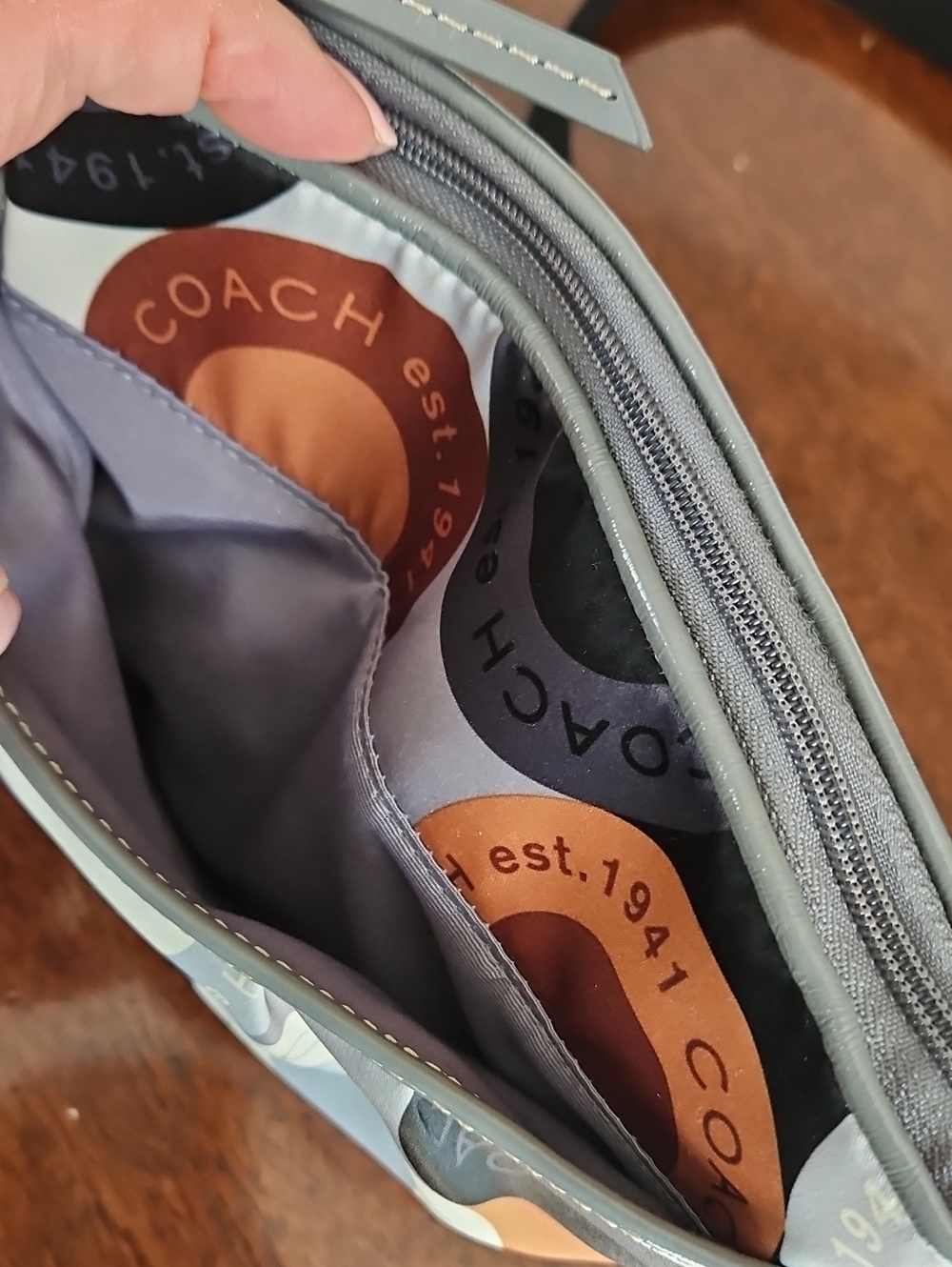 🧡 BIG SALE Coach "Est. 1941" Signature Circular Logo Crossbody Never Used - Picture 11 of 16